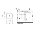 Раковина встраиваемая на столешницу сверху Duravit DuraStyle 43 х 43 мм (0372430000) фото 2 Aquada.com.ua