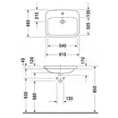 Раковина встраиваемая на столешницу Duravit DuraStyle 61,5 х 49,5 см (0374620000) фото 2 Aquada.com.ua