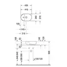 Раковина на столешницу Duravit Luv 420мм, с плоскостью для смесителя (0381420000) фото 3 Aquada.com.ua