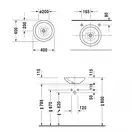 Раковина накладная на столешницу Duravit Bagnella Ø 40 см (0451400000) фото 3 Aquada.com.ua
