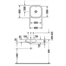Раковина накладная на столешницу Duravit Happy D.2 40 х 40 см (2314400000) фото 2 Aquada.com.ua
