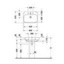 Раковина Duravit Happy D. 2 60х47,5 см (без отв. под смеситель) (2316600060) фото 2 Aquada.com.ua