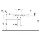 Раковина Duravit Happy D.2 100х50,5 см (с 1 отв. под смеситель, шлифованная) (2318100027) фото 2 Aquada.com.ua