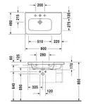 Раковина Duravit DuraStyle 80х48 см (2325800000) фото 4 Aquada.com.ua