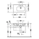 Раковина для мебели Duravit DuraStyle 80 х 48 см (2326800000) фото 3 Aquada.com.ua