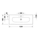 Раковина мебельная Duravit Viu 123 х 49 см, с 1 отверстием под смеситель (2344120000) фото 3 Aquada.com.ua