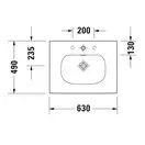 Раковина мебельная Duravit Viu 63 х 49 см (2344630000) фото 2 Aquada.com.ua