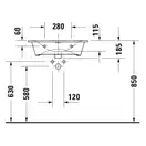 Раковина мебельная Duravit Viu 63 х 49 см (2344630000) фото 3 Aquada.com.ua