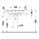 Раковина мебельная Duravit Viu 73 х 49 см (2344730000) фото 4 Aquada.com.ua