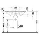 Раковина мебельная Duravit Viu 83 х 49 см (2344830000) фото 4 Aquada.com.ua