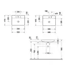 Раковина накладная на столешницу Duravit DuraSquare 60 х 37 см, шлифованная (2354600041) фото 3 Aquada.com.ua