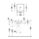 Раковина накладная на столешницу Duravit Happy D.2 Plus 40 х 40 см, антрацит (2359401300) фото 4 Aquada.com.ua