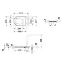 Унитаз-биде Rimless (безободковый) Duravit Me by Starck с сиденьем SensoWash® Starck Plus (2510092000+612000012000320) фото 10 Aquada.com.ua