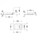Унитаз-биде Rimless (безободковый) Duravit Me by Starck с сиденьем SensoWash® Slim (2529590000+611000002000300) фото 7 Aquada.com.ua