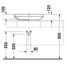 Раковина накладная на столешницу Duravit DuraStyle 60 х 38 см (349600000) фото 3 Aquada.com.ua