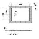 Душевой поддон 100 х 70 х 4 см Duravit Tempano, белый, с Antislip (720193000000000) фото 4 Aquada.com.ua