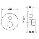 Термостат для душа скрытого монтажа Duravit C.1 (цвет - хром) (C14200014010) фото 2 Aquada.com.ua