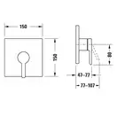 Смеситель для душа скрытого монтажа Duravit C.1 (цвет - хром) (C14210009010) фото 2 Aquada.com.ua