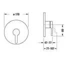 Смеситель для душа скрытого монтажа Duravit C.1 (цвет - хром) (C14210010010) фото 2 Aquada.com.ua