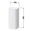 Шкафчик подвесной Duravit Happy D.2 Plus 40 х 36 х h88 см, графит суперматовый (HP1260L8080) фото 2 Aquada.com.ua