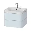 Тумба подвесная с раковиной c-shaped Duravit Happy D.2 Plus 57,5 х 49 см, светло-голубой шелковисто-матовый лак (HP4345E9797) фото 1 Aquada.com.ua