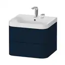 Тумба подвесная с раковиной c-shaped Duravit Happy D.2 Plus 57,5 х 49 см, тёмно-синий шелковисто-матовый лак (HP4345E9898) фото 1 Aquada.com.ua
