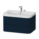 Тумба подвесная с раковиной c-shaped Duravit Happy D.2 Plus 77,5 х 49 см, тёмно синий шелковисто-матовый лак (HP4347E9898) фото 1 Aquada.com.ua
