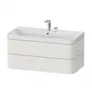 Тумба подвесная с раковиной c-shaped Duravit Happy D.2 Plus 97,5 х 49 см, скандинавский белый шелковисто-матовый лак (HP4348E3939) фото 1 Aquada.com.ua