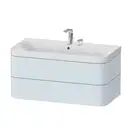 Тумба подвесная с раковиной c-shaped Duravit Happy D.2 Plus 97,5 х 49 см, светло-голубой шелковисто-матовый лак (HP4348E9797) фото 1 Aquada.com.ua