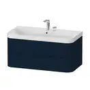 Тумба подвесная с раковиной c-shaped Duravit Happy D.2 Plus 97,5 х 49 см, тёмно синий шелковисто-матовый лак (HP4348E9898) фото 1 Aquada.com.ua