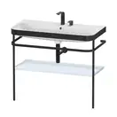 Раковина c-bonded с напольной металлической консолью Duravit Happy D.2 Plus 97,5 х 49 см (HP4738E9797) фото 1 Aquada.com.ua
