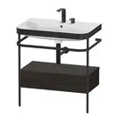 Раковина c-bonded с напольной металлической консолью Duravit Happy D.2 Plus 77,5 х 49 см (HP4742E6969) фото 1 Aquada.com.ua