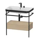 Раковина c-bonded с напольной металлической консолью Duravit Happy D.2 Plus 77,5 х 49 см (HP4742E7171) фото 1 Aquada.com.ua