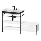 Раковина c-bonded с напольной металлической консолью Duravit Happy D.2 Plus 140 х 49 см (HP4752E2222) фото 1 Aquada.com.ua