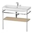 Раковина c-bonded с напольной металлической консолью Duravit Happy D.2 Plus 97,5 х 49 см (HP4838E7171) фото 1 Aquada.com.ua