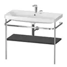 Раковина c-bonded с напольной металлической консолью Duravit Happy D.2 Plus 97,5 х 49 см (HP4838E8080) фото 1 Aquada.com.ua