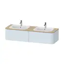 Тумбочка для подвесной консоли Duravit Happy D.2 Plus 160 х 55 см, светло-голубой шелковисто-матовый лак (HP4956B9797) фото 1 Aquada.com.ua