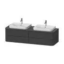 Тумбочка для подвесной консоли Duravit Happy D.2 Plus 160 х 55 см, графит суперматовый (HP4964B8080) фото 1 Aquada.com.ua