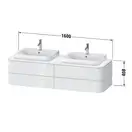 Тумбочка для подвесной консоли Duravit Happy D.2 Plus 160 х 55 см, каменно-серый шелковисто-матовый лак (HP4964B9292) фото 2 Aquada.com.ua
