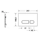Клавиша смыва Duravit A1 (пластик белый) (WD5001011000) фото 2 Aquada.com.ua