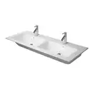 Комплект мебели тумба подвесная с двойной раковиной Duravit XSquare 128 х 47,8 см (XS407504747+2336130000) фото 2 Aquada.com.ua