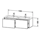 Комплект мебели тумба подвесная с двойной раковиной Duravit XSquare 128 х 47,8 см (XS407504747+2336130000) фото 4 Aquada.com.ua