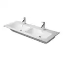 Комплект мебели тумба подвесная с двойной раковиной Duravit XSquare 128 х 47,8 см (XS417509797+2336130000) фото 2 Aquada.com.ua