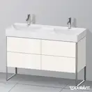 Комплект мебели тумба с двойной раковиной Duravit XSquare 118,4 х 46 см (XS445602222+23531200141) фото 3 Aquada.com.ua