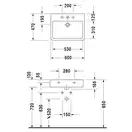 Комплект мебели тумба с консолью и раковиной слева Duravit XSquare 140 х 55 см (XS4923L9090+XS060GL9090+0454600000) фото 3 Aquada.com.ua