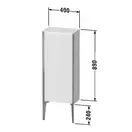 Шкафчик напольный Duravit XViu 40 x 24 х h113 см, голубой глянцевый лак (XV1305LB147) фото 2 Aquada.com.ua