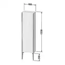 Шкафчик напольный Duravit XViu 40 x 24 х h157 см, белый глянцевый (XV1315LB122) фото 3 Aquada.com.ua