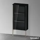 Шкафчик напольный со стеклянными дверцами Duravit XViu 50 x 24 х h113 см, чёрный глянцевый (XV1361LB140) фото 2 Aquada.com.ua