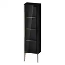 Шкафчик напольный со стеклянными дверцами Duravit XViu 40 x 24 х h157 см, чёрный глянцевый (XV1365LB140) фото 1 Aquada.com.ua