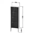 Шкафчик напольный со стеклянными дверцами Duravit XViu 50 x 24 х h157 см, орех тёмный (XV1366LB121) фото 2 Aquada.com.ua